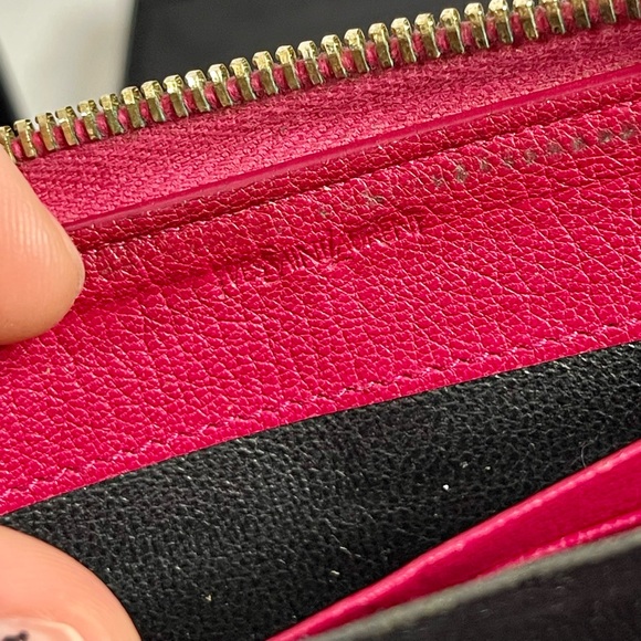 YSL Yves Saint Laurent | fushia leather zip-around long wallet + box - Picture 11 of 11